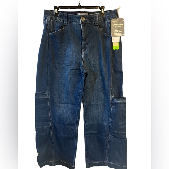 Democracy Indigo Skyrise Utility pocket Wide Leg Jean - Picture 10 of 10